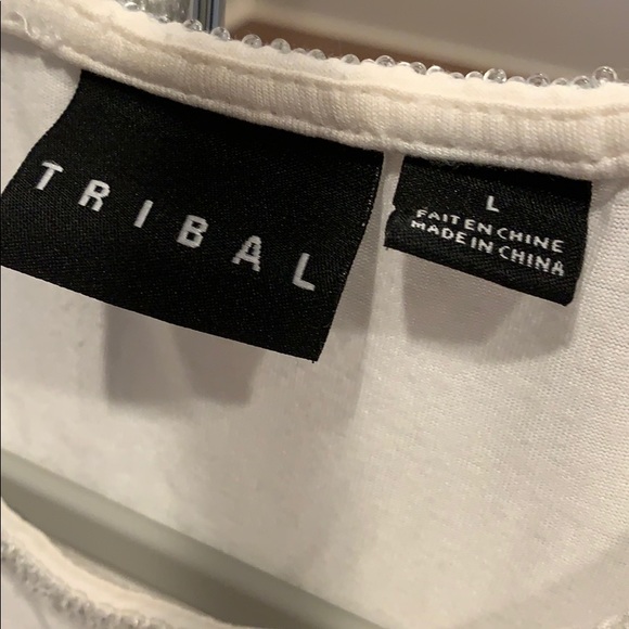 Cream Embellished Ruffle Tank - Picture 2 of 4